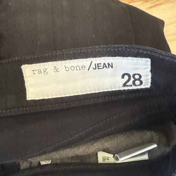 Rag & Bone Skinny Jeans Womens size 28 Coal Black 30 Inseam Stretch Denim Pants - Picture 6 of 10